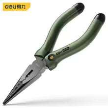 6/7 Inch Chrome Vanadium Steel Long Nose Pliers Rubberized Handle Wire Cutter