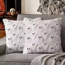 Halloween Imp Pillow Cover – Black & White Holiday Decor