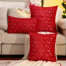 Christmas Snowflake Plush Throw Pillow Cover