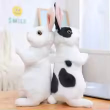 Realistic Bunny Plush Toy – Lifelike Rabbit Model