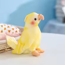 17CM Yellow Parrot Plush Toys Soft Stuffed Cartoon Bird Doll Cute Desktop Pets Funny Gift