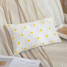 Embroidered Flower Pillow Cover – 45x45 / 30x50CM Sofa Cushion