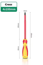 Insulated Screwdriver Slotted Cross Screwdrivers Phillips Flat Driver