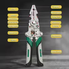 New Foldable 18 in 1 Multifunctional Wire Stripping Pliers Crimping Tool