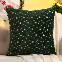 Christmas Snowflake Plush Throw Pillow Cover
