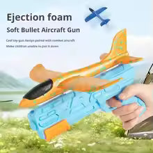 Outdoor Catapult Plane Toy for Kids One Click Ejection Foam Glider Airplane Shooting Game Sports Toys Gift for Boys Girls