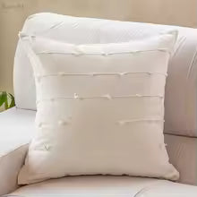Striped Jacquard Cotton Throw Pillow Cover