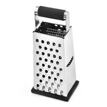 Stainless Steel 4-Sided Cheese Grater – Multifunctional Vegetable Slicer & Garlic Mincer