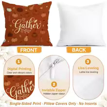 Plaid Pumpkin Throw Pillow Cover – Fall Harvest Decor