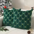 Knitted Christmas Tree Throw Pillow Cover