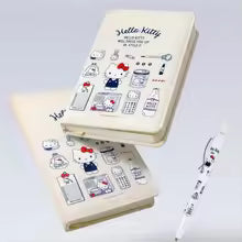 Sanrio Genuine Hello Kitty Cute Pu Notebook Cartoon Notepad Student Planner Stationery Gift