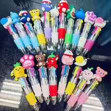 10Pcs Cute 4 Color Multicolor Ballpoint Pens