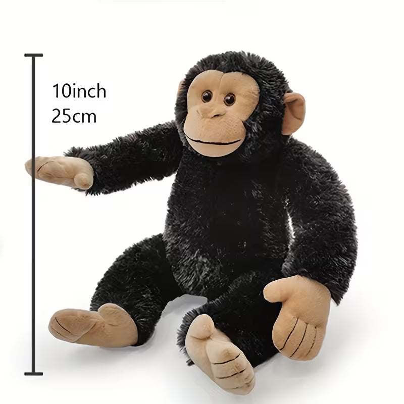 Realistic Orangutan Stuffed Animal Sitting Plush Toy 10 Inch