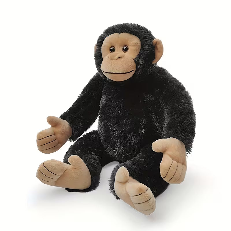 Realistic Orangutan Stuffed Animal Sitting Plush Toy 10 Inch